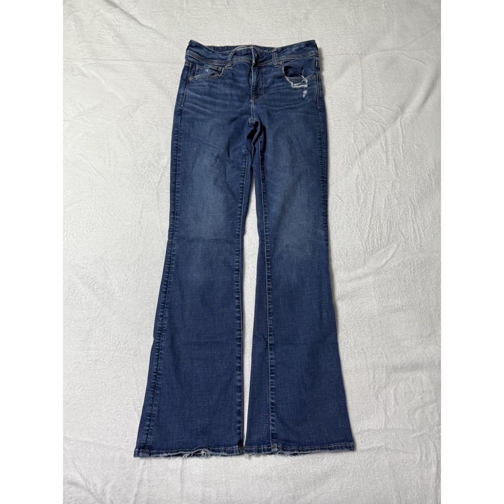 American Eagle Jeans Women's‎ 6 Blue Kick Boot Mid Rise Medium Wash Bootcut